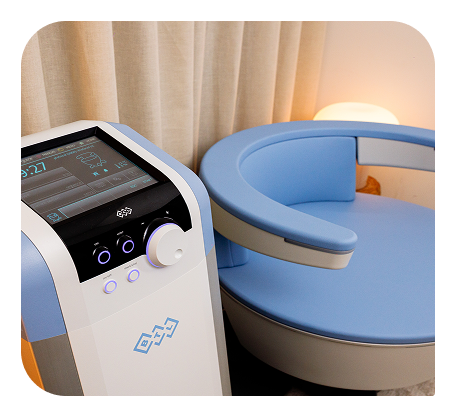 EMSELLA chair and control unit.